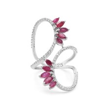 Marquise Ruby Gemstone Wrap Ring 925 Sterling Silver Topaz Jewelry Christmas US8