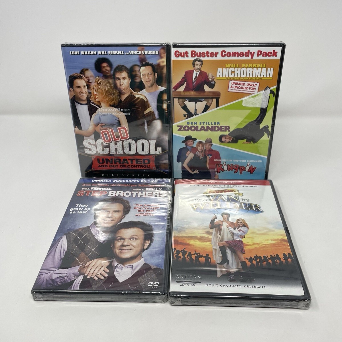 Old School/Kingpin/Wilder/Step Brothers/Zoolander (6 DVD Lot) New