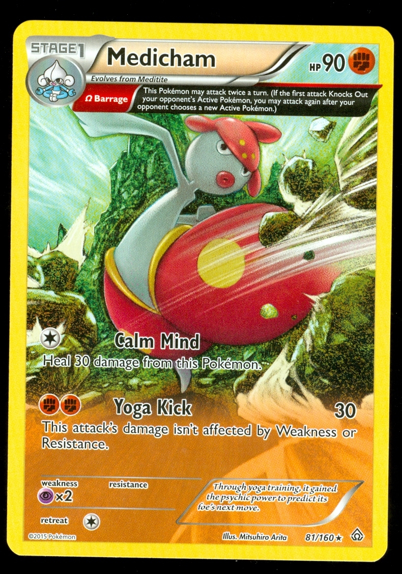 Pokemon MEDICHAM 81/160 - XY Primal Clash RARE - - MINT