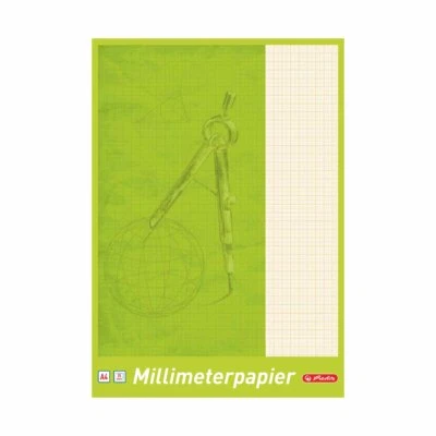 1x Herlitz Millimeterblock Millimeterpapier DIN A4 25 Blatt 690404