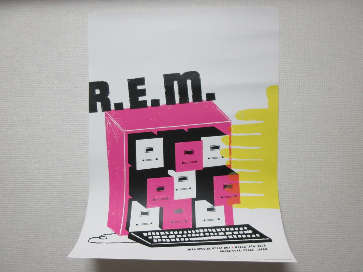 R.E.M. Limited Numbered Poster for Osaka Japan Concert 2005 R.E.M. Limited Numbered Poster for Osaka Japan Concert 2005