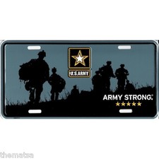 ARMY STRONG STAR MILITARY LOGO LICENSE PLATE MADE IN USA
