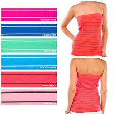 SOFRA LADIES TUBE TOP ALL STRIPE style TB003