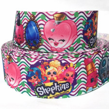 GROSGRAIN RIBBON 7/8"  1.5" Shopkins Cartoons Sh27 Printed BULK