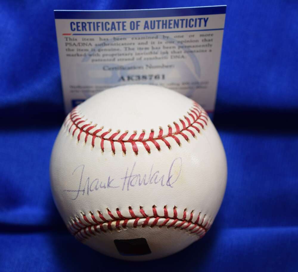 Frank Howard PSA DNA Coa Autograph Major League OML Hand Signed Baseball view 1