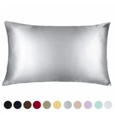 100% Pure Mulberry Silk Pillowcase Bed Pillow Case for Hair and Skin with Zipper
