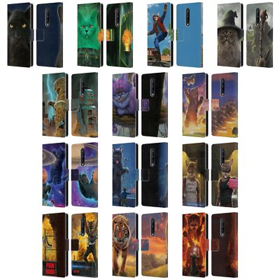 OFFICIAL VINCENT HIE FELIDAE LEATHER BOOK WALLET CASE FOR BLACKBERRY ONEPLUS