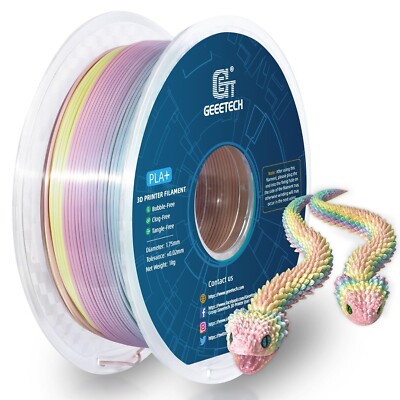 1k Geeetech 3D Printer Filament 1.75mm Silk PLA Seiden Licht Regenbogen PLA DE