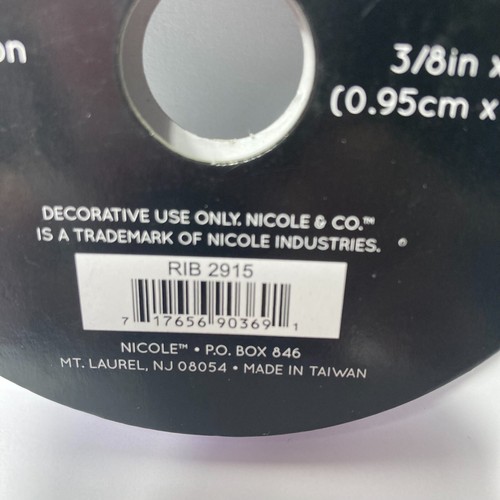 Sheer Organza Ribbon Light Purple 3/8" x 60' Nicole & Co. Nylon (1) Roll - Picture 12 of 12