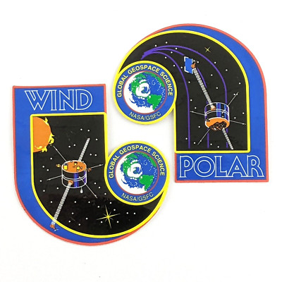 NASA Global Geospace Science GGS Stickers - Wind & Polar Satellites