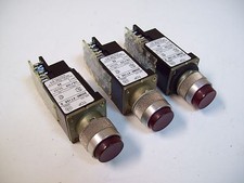 ALLEN-BRADLEY 800MR-PT16K SER.D RED PUSH BUTTON - LOT OF 3 - USED - FREE SHIP