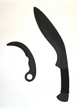 Training Sword Practice Kukri KALI Pencak Silat Karambit FMA Tactical Knife