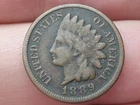 1889 Indian Head One Cent Penny- Fine Details