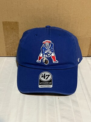 #ad New England Patriots NFL #x27;47 Brand Throwback Blue Clean Up Adjustable Hat $29.99