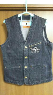 THE FLAT HEAD Vest Black Size 40 Used From Japan | eBay