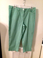 Talbots Women's Perfect Skimmer Summer Green Check Sz 8 Stretch