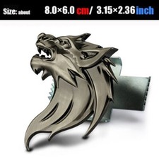Wolf Head 3d Metal Car Grille Emblem Badge Bronze Chrome Custom Auto Styling