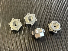 4pcs Aluminum Wheel Hub Set +10mm Offset fo Team Losi LMT 1/10 Silver