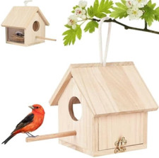 Casetta per Uccellini da Esterno, Casetta Uccellini Legno, Casetta Decorativa pe