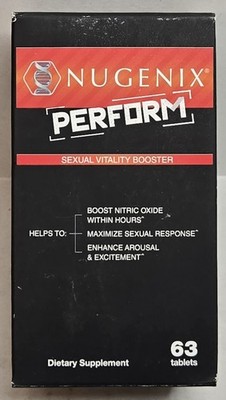 Nugenix Perform Nitric Oxide and Vitality Booster for Men 63 Tablets EXP 2/2027