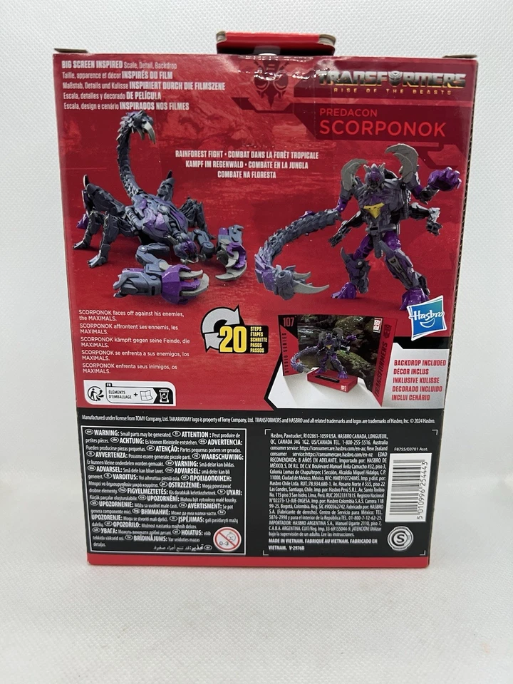 Transformers Studio Series Deluxe Class Scorponok 107 Action Figure NEW UK - Image 4 of 4