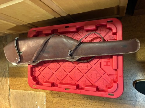 Leather Scabbard Straps For Horse 40” Rifle Saddlery