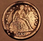 1849-O Seated Liberty Dime – Low Mintage New Orleans – VF Details Cleaned #868