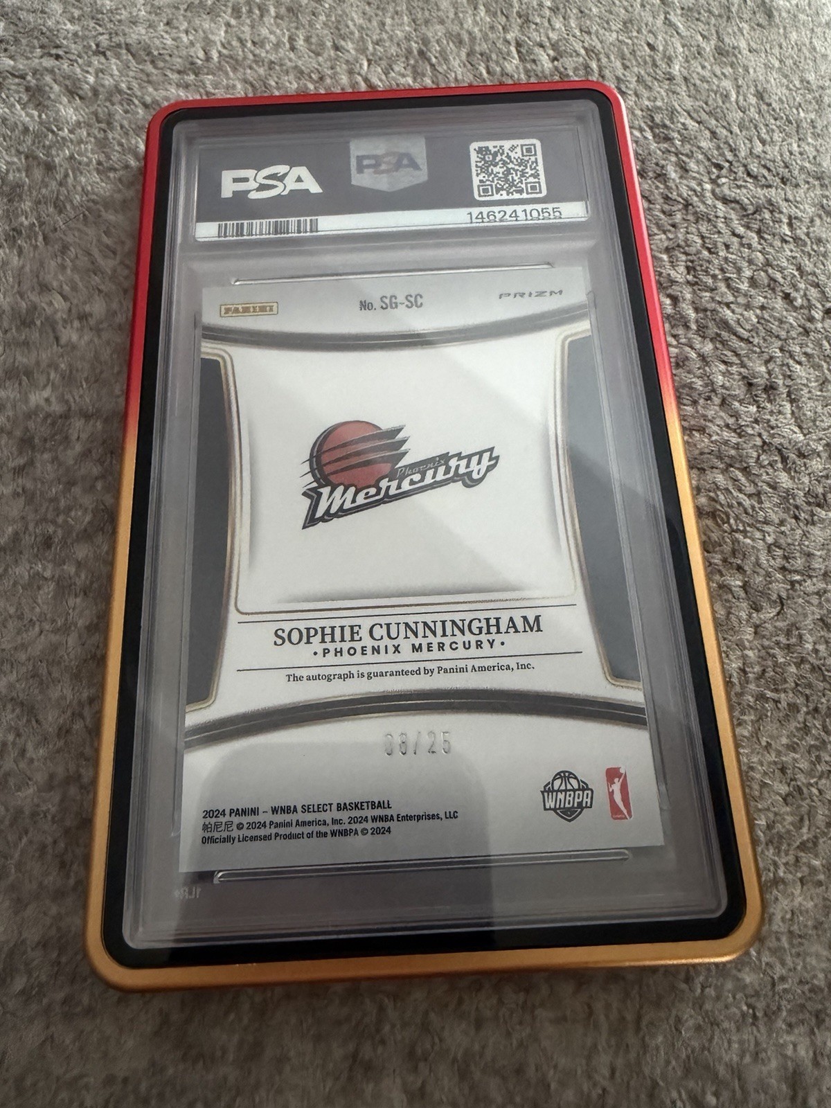 2024 Select WNBA Signatures Sophie Cunningham Auto Tie-Dye Prizm DUAL PSA 10’s view 3