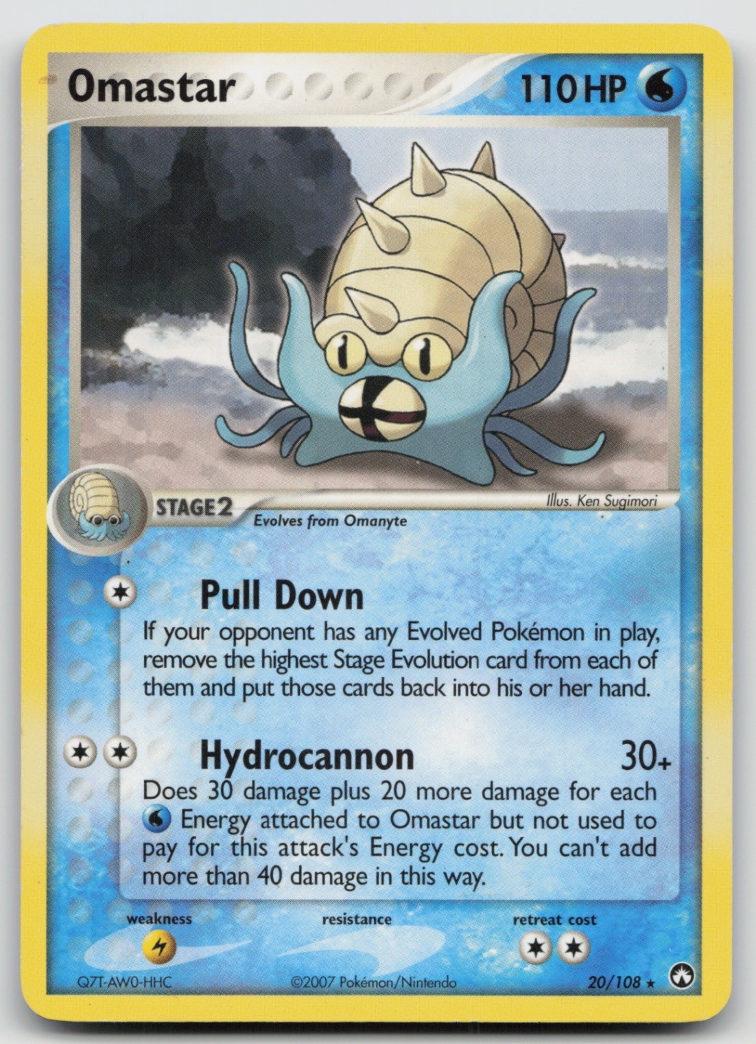 Omastar 20/108 Power Keepers Rare Pokemon TCG Card