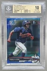 Ronald Acuna Jr 2017 Bowman Chrome #BCP127 Blue Refractor 1st RC 98/150 BGS 10