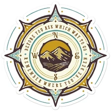 Compass North South - Vinyl Decal Sticker - Car Window Laptop - ebn11938