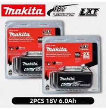 2x  Makita 6ah 18v Li-ion Power Tool Battery BL1860B Battery With Star