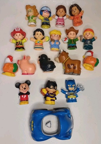 Fisher Price Little People Batgirls & Mickey Mouse & Batcar More lot of 18