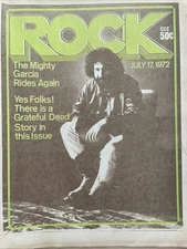 Grateful Dead Jerry Garcia 1972 Rock Newspaper Magazine