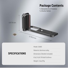 NEEWER Zf Handgrip L Shape Grip for Nikon Z f,Retro Formfitting Thin Baseplate