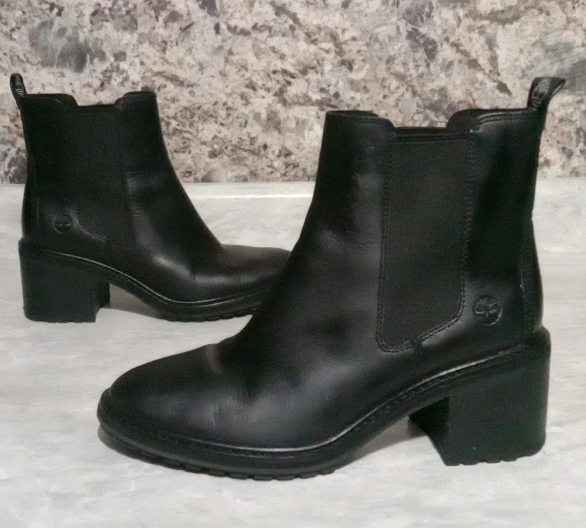 Timberland Stivali Chelsea alti da donna taglia USA 8 5 neri #A23KW