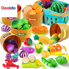 Educational Toys Play Food Set for Toddlers, Cutting Food for Preschool Activiti