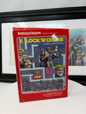 Intellivision Lock N Chase by Mattel Electronics Game & Box 