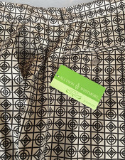 ALLISON WHITMORE GOLF WOMAN Beige & Black Print Bermuda Shorts 20W Plus NWT