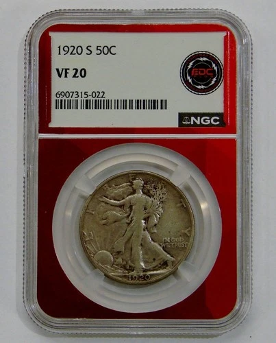 1920 S - Walking Liberty Half Dollar - PCGS VF 20