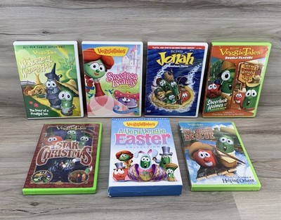 Lot of 7 Veggie Tales DVD Kids Set Easter Collection, Wonderful Wizard Of Ha s