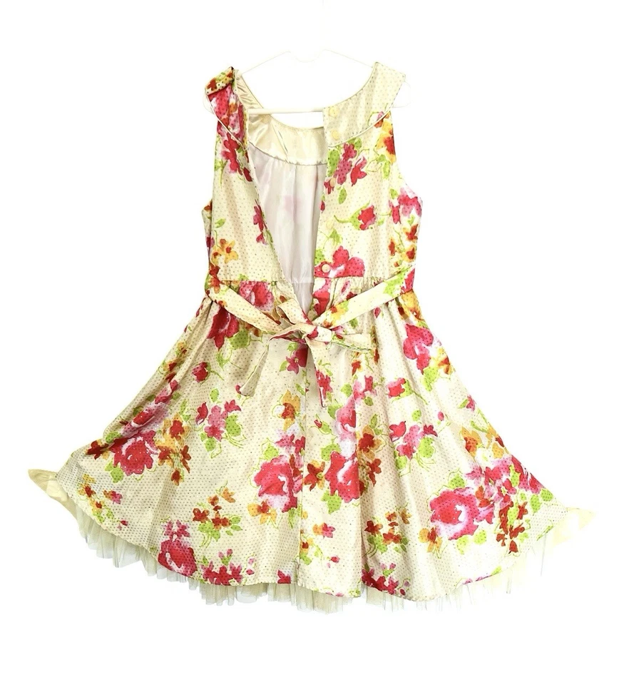 Jona Michelle Girl's Sleeveless Pink Floral Dress SZ8 For Special Occasion Party - Imagem 2 de 4