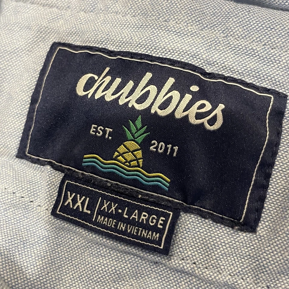 Chubbies Originals 7” Inseam Shorts Mens 2XL Navy Chino Twill Elastic Waist - Image 2 of 4