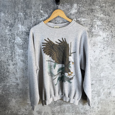 Vintage 90's Graphic Eagle Sweatshirt Crewneck Size XL