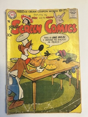 REAL SCREEN COMICS #115 1957 DC SILVER AGE Fox & Crow Funny Animal SCHWINN BIKE