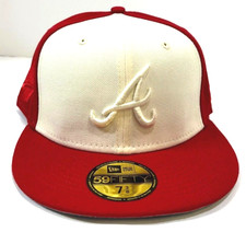 ATLANTA BRAVES MLB NE 2-Tone 1995 World Series NE Fitted Hat-Red/Cream