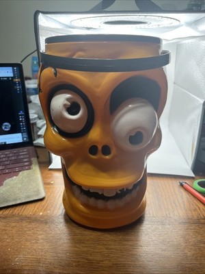 Chupa Chups Orange Skeleton Halloween Bucket RARE HTF