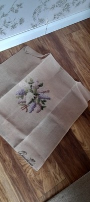  Bucilla fertige florale Nadelspitze Leinwand unbestickter Hintergrund 