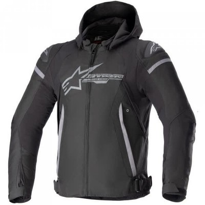 Alpinestars Waterproof Motorcycle Jacket Zaca Black Dark Grey Sport Motorbike