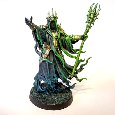 Sauron, the Necromancer, Dark Lord, painted, Lord of the Rings, LOTR, GW proxy